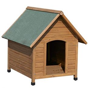 Kerbl Hundehütte mit Spitzdach aus Holz in zwei Größen