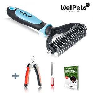WellPets Unterwollbürste mit E-Book und Krallenschere
