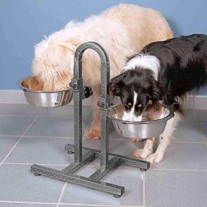 TRIXIE Hundebar Metall/Edelstahl und höhenverstellbarer Größe